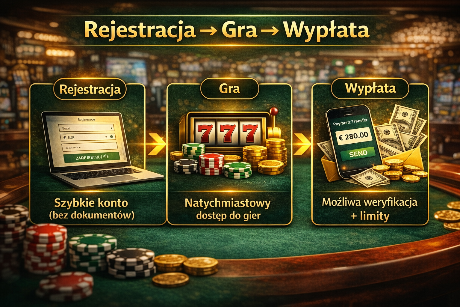 Kasyno bez weryfikacji – mechanizm działania